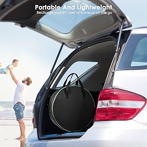 7KW 1 Phase EV Charger ประเภท 2 / ประเภท 1 / GBT 16A / 32A สถานีชาร์จ EVSE มือถือ 8