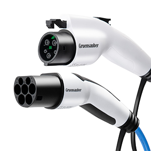 สายชาร์จ EV เพศชายสู่เพศหญิง ประเภท 2 สาย SAE J1772 ประเภท 1 1 / 3 ขั้นตอน 3.6KW - 22KW 3