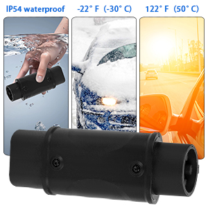 ประเภท 2 ถึงประเภท 1 EVSE Adapter IEC 62196 ถึง SAE J1772 7