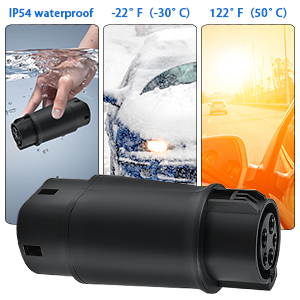 ประเภท 1 ถึงประเภท 2 เอฟวี แอดป์เตอร์ชาร์จ SAE J1772 ถึง IEC62196 32A 250V 8KW แอดป์เตอร์ 4