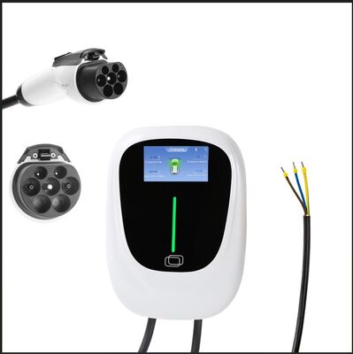 7KW บ้าน Ues รถไฟฟ้าจุด AC EV Wall Box With Station ติดตั้งที่บ้าน