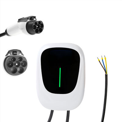 Wallbox 7.4kW Type 2 With APP Control สถานีชาร์จรถไฟฟ้า รองรับ Bluetooth และ WiFi การเชื่อมต่อมาตรฐาน ชาร์จระยะเดียว IEC 62196-2, 32A 6M เคเบิล